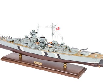 BATTLE SHIP MODEL - Bismarck Ship Model, Handmade Warship Models, Wooden Ship Model, Ship Lover Gift, Royal Navy Ship Model, Home,Room Decor