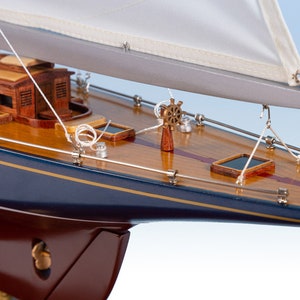 ENDEAVOUR PAINTED Wooden Sailboat 70cm