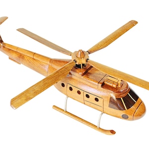 Wooden Classic Helicopter Model Aircraft