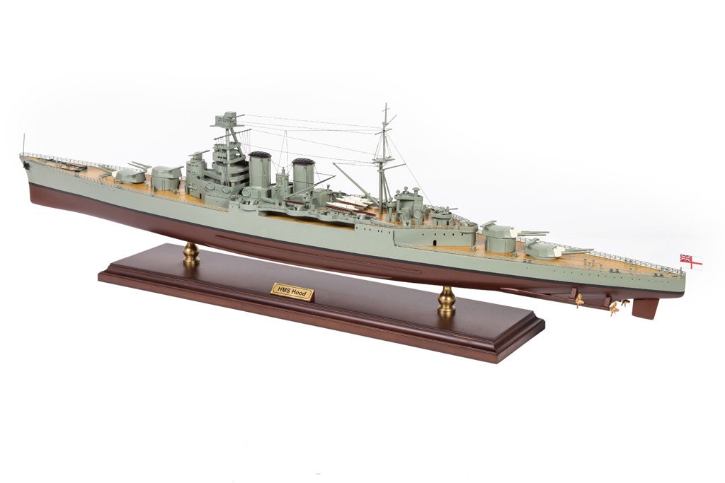 HMS Hood Battleship Model Wooden Warship Models Royal Navy - Etsy