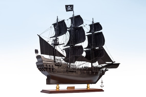 Black Pearl Caribbean Pirate Model Ship 50cm Pirate Ship Model Ship in  Movies Wooden Ship Model 