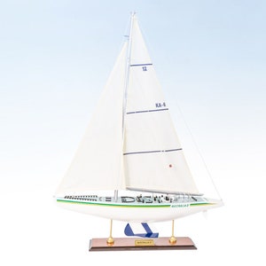 Australien II Segelyacht Modell (DETAILED) 40 cm- The Winner America&#39;s Cup 1983 - Holzmodell Segelyachten Boote, Segelboot aus Holz Modell