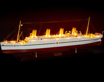 HMHS Britannic Model Cruise with LED lights 100cm (39.3") Special Edition- Wooden Cruise Models, Wooden Ship Models, Models with Lights