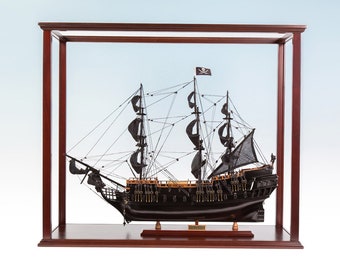 Hardwood display case for Tall ships 75cm
