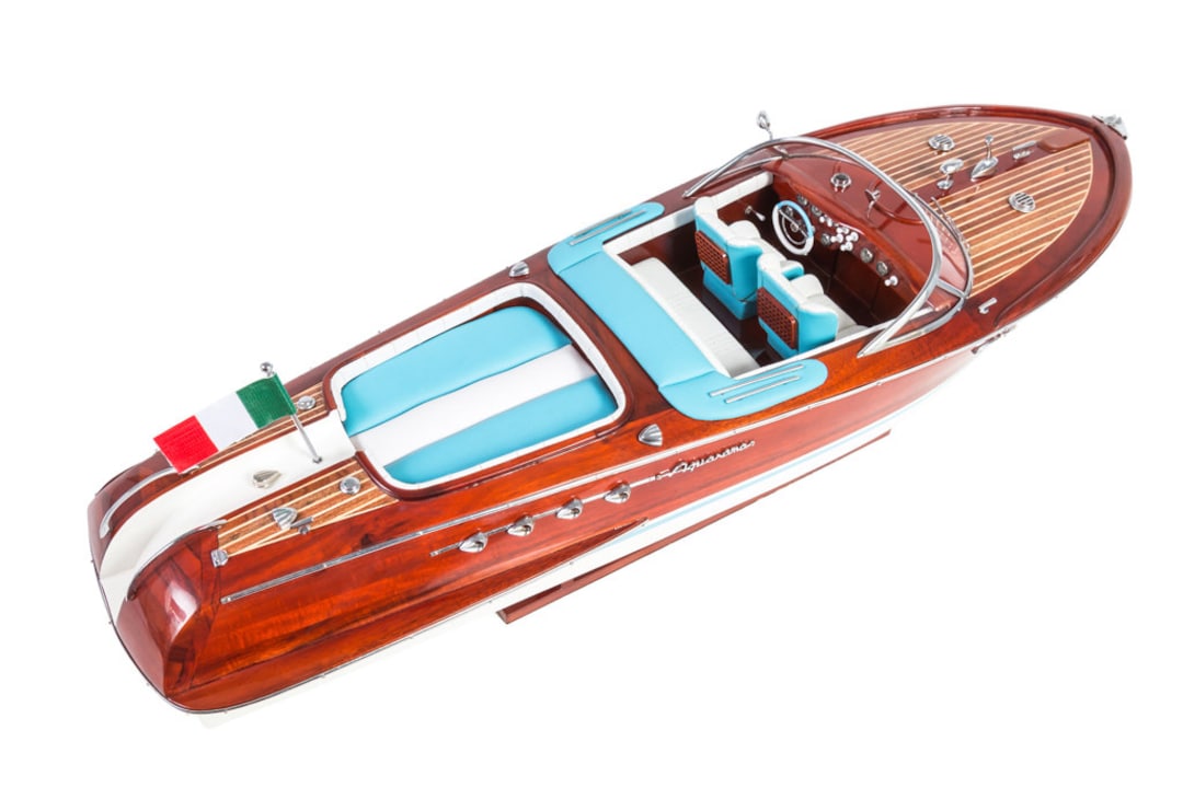 Riva Aquarama (ブルー/ホワイト) モデルボート 70 cm (27.5