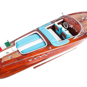 木製 クラシック ボート 模型 海外製 全長64cm（Riva） Riva Boat Models - Etsy