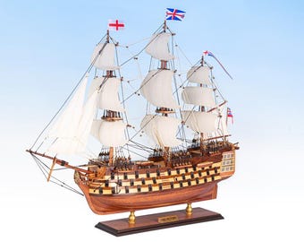 HMS Victory 55cm Model Tall Ship Boat Replica - Royal Navy Ships, HMS Victory Model, British Ship Model, Ship Model, Wooden Model