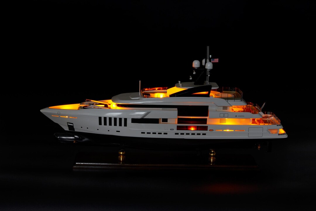 The Magnificent OURANOS Luxury Super Yacht Model With LED Lights ...