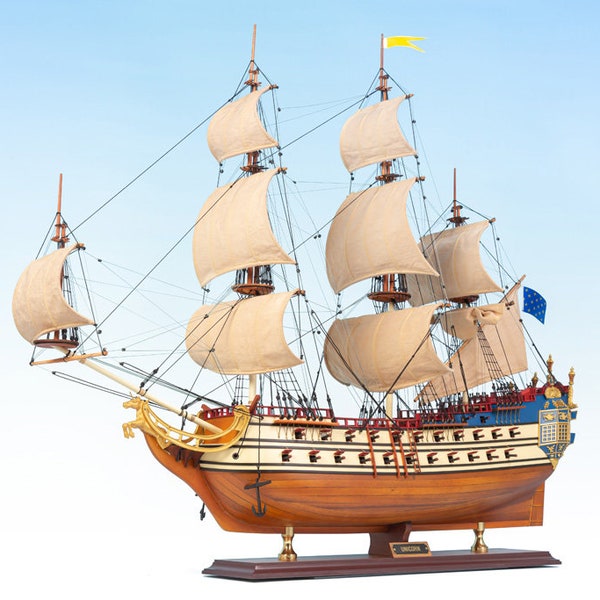 La Licorn modelschip 33,5"- The Unicorn Model Tall Ship -The Adventures of Tintin series - Houten handgemaakt scheepsmodel