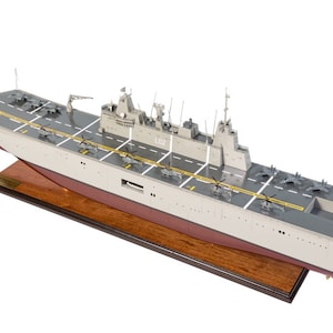 HMAS Canberra Flugzeugträger Modell 90 cm - Kriegsschiffmodelle aus Holz - Royal Navy Schiffsmodelle - Schiffsmodell, Kampfschiffmodelle