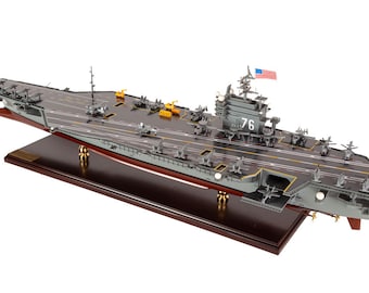 USS Ronald Reagan (CVN-76) Battleship Model - Wooden Warship Models - Royal Navy Model ships - Ship Model, Battle Ship Models