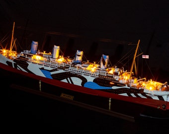 RMS Olympic 1916 Model Cruise with LED lights 100cm (39.3") Special Edition- Wooden Cruise Models, Wooden Ship Models, Model with Lights