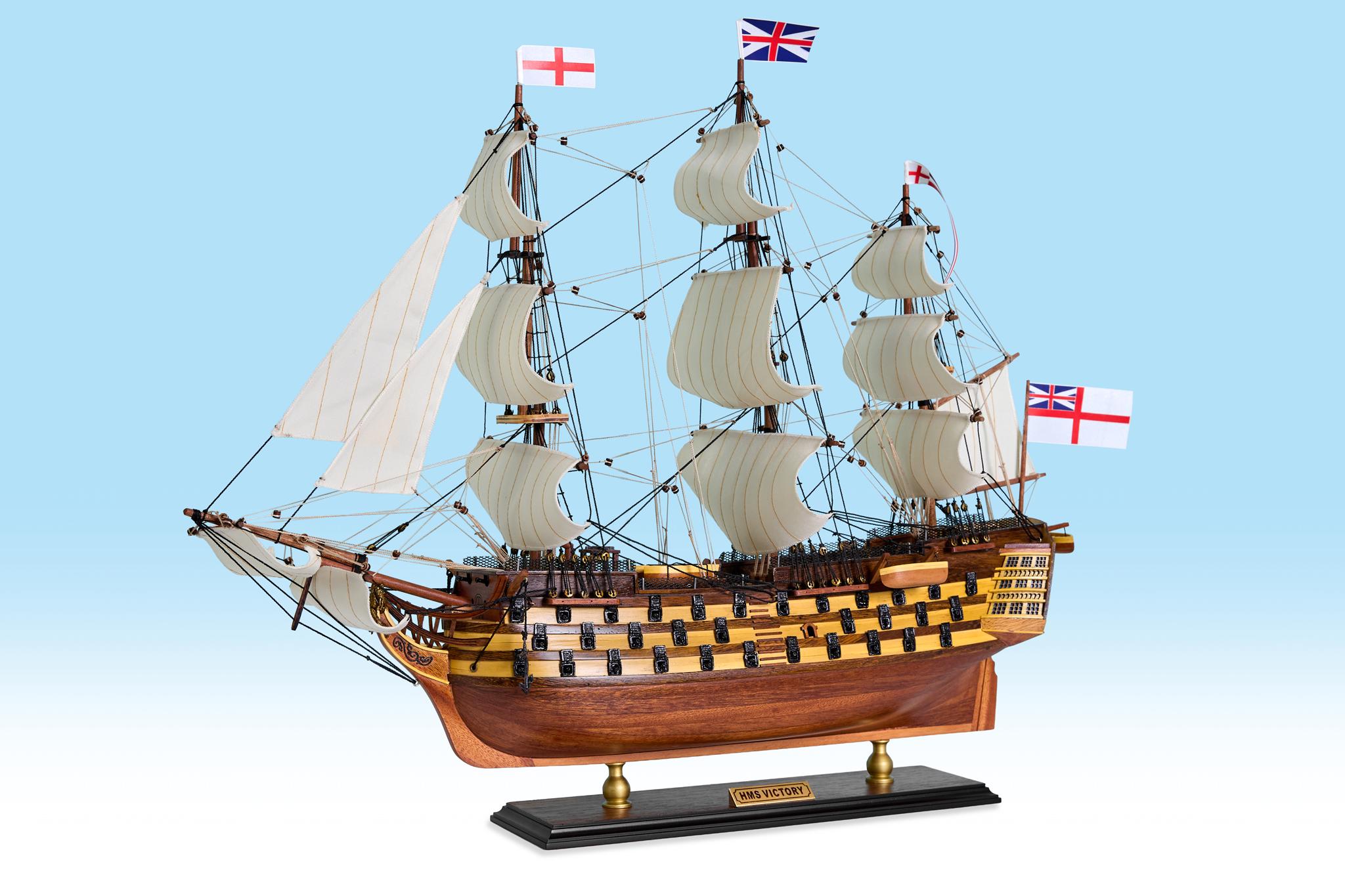 HMSビクトリー 55cm (21.6インチ) 帆船模型レプリカ - イギリス海軍