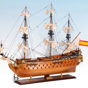 San Felipe Model Tall Ship Boat Replica 37.4&quot;- Royal Navy Ships, Spanish Battleship Ship Model, Ship Model, Wooden Model
