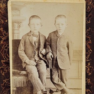 CDV Two Little Boys Most Likely Brothers~Possibly Twins~Carte de Visite