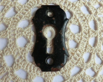 Antique Keyhole Escutcheon Plate Hardware Rustic Jewelry Supply Steampunk Projects