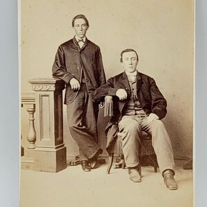 CDV Photo Two Men~Civil War Era~York, PA~Nice Backstamp