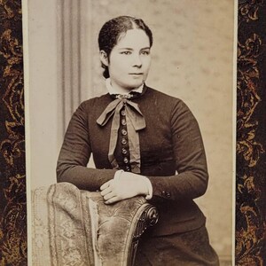Young Woman Arm Resting on Back of Chair~CDV Photo~Victorian