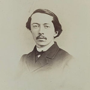 CDV Photo Striking Man with Mustache~Carte de Visite~Buffalo NY