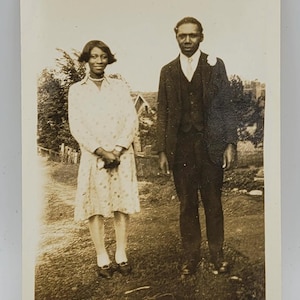 Attractive Deco Couple~Vintage Photo~African American Man & Woman