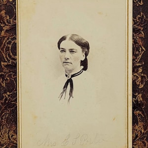 Civil War Era~CDV Photo~Tax Revenue Stamp~Woman Identified~Cuba NY