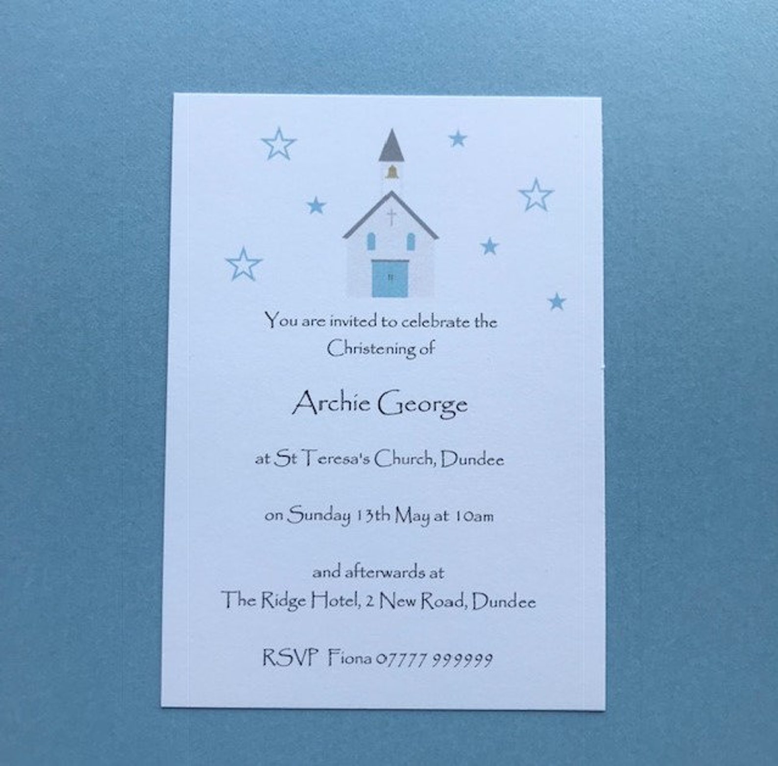 Printed Christening Invitations Personalised Envelopes Etsy UK