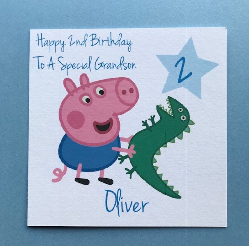 Personalised Peppa George Pig Birthday Card 1st 2nd 3rd 4th Etsy Personalised Peppa George Pig Birthday Card 1st 2nd 3rd 4th Etsy