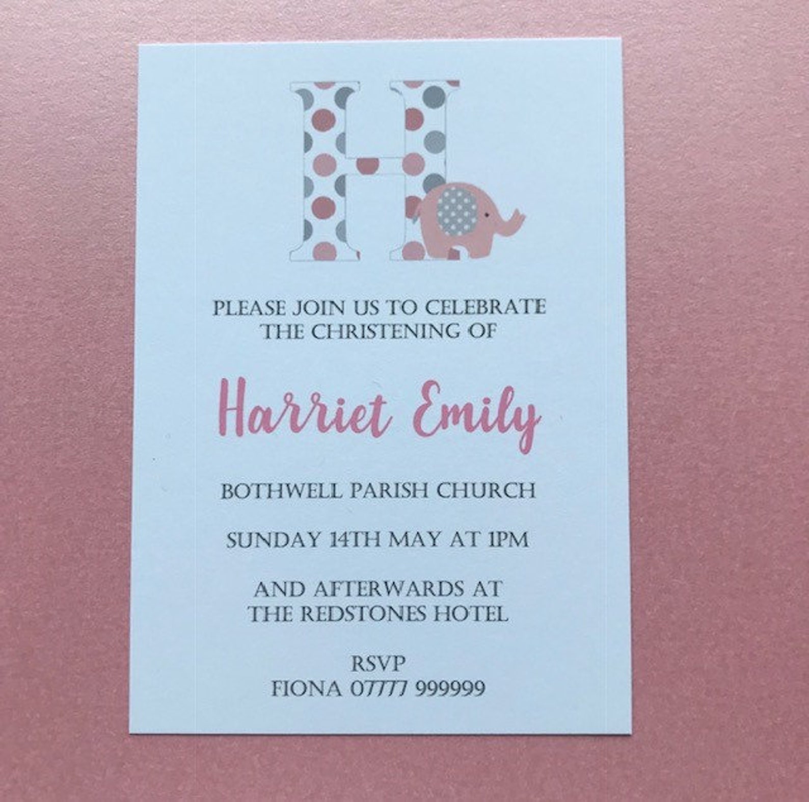 Printed Christening Invitations Personalised Envelopes Etsy UK