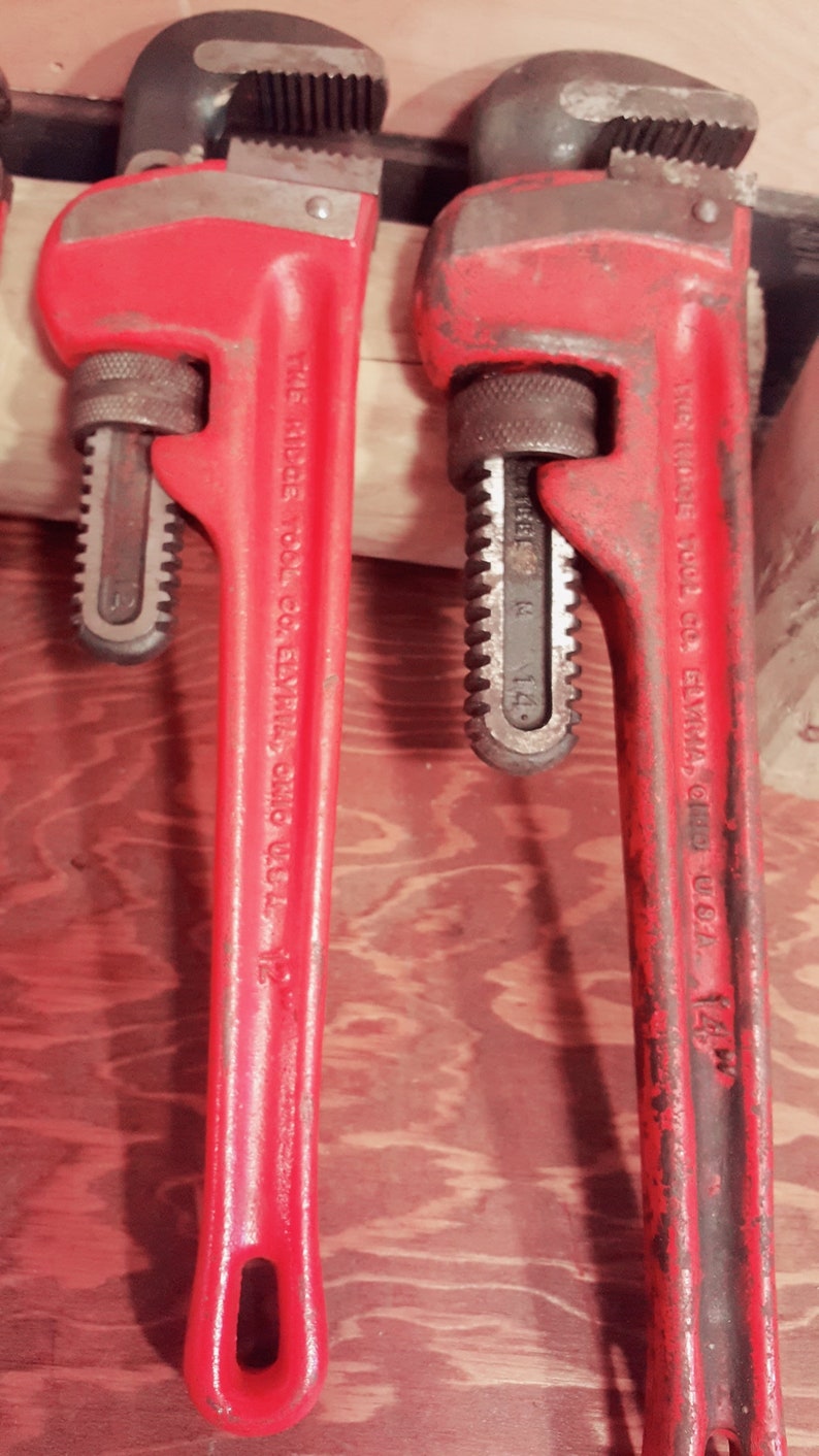 Ridgid Tool Co Heavy Duty Pipe Wrench Bundle 4 Set Garage Etsy