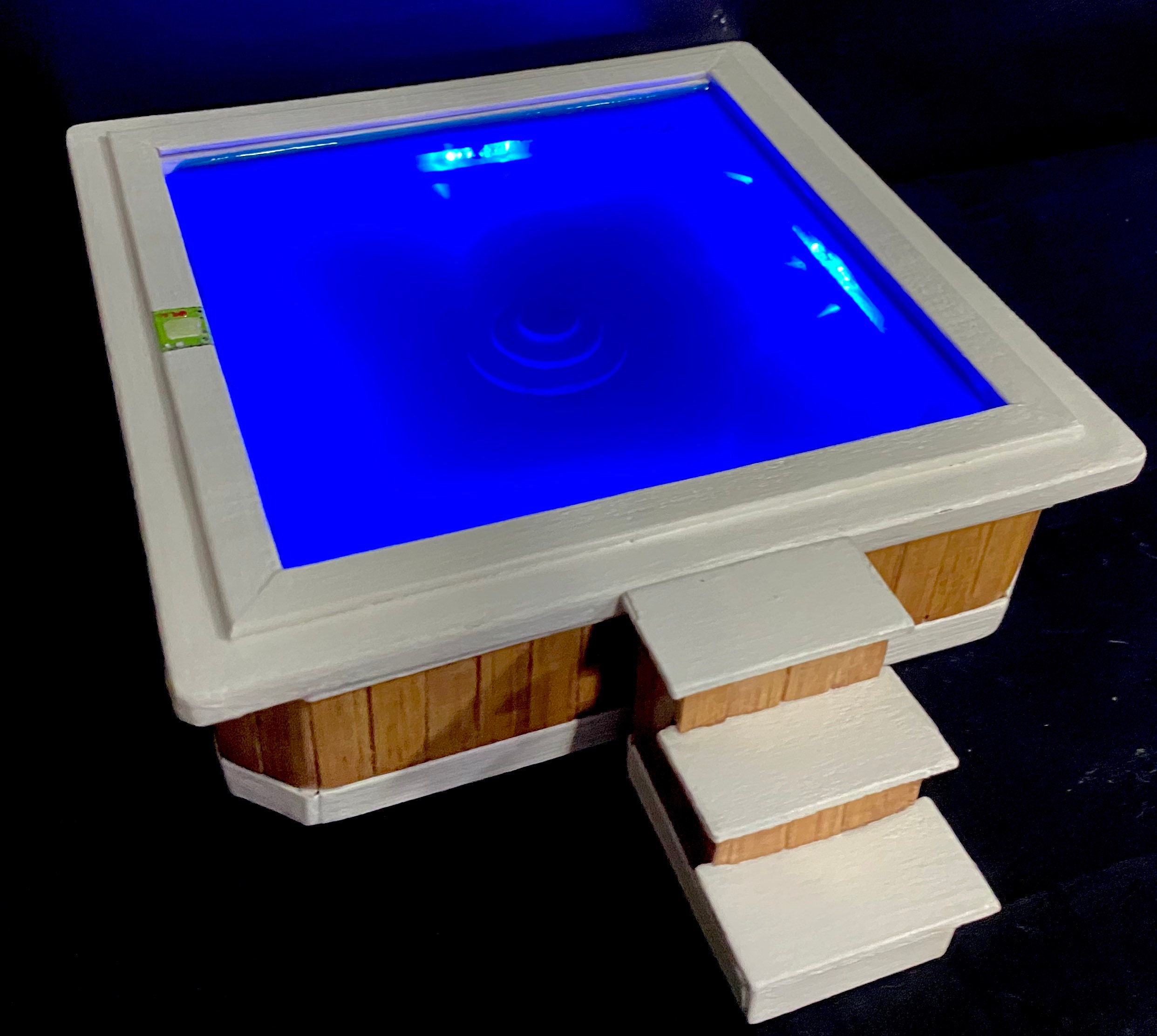 Miniature Hot Tub with lights.