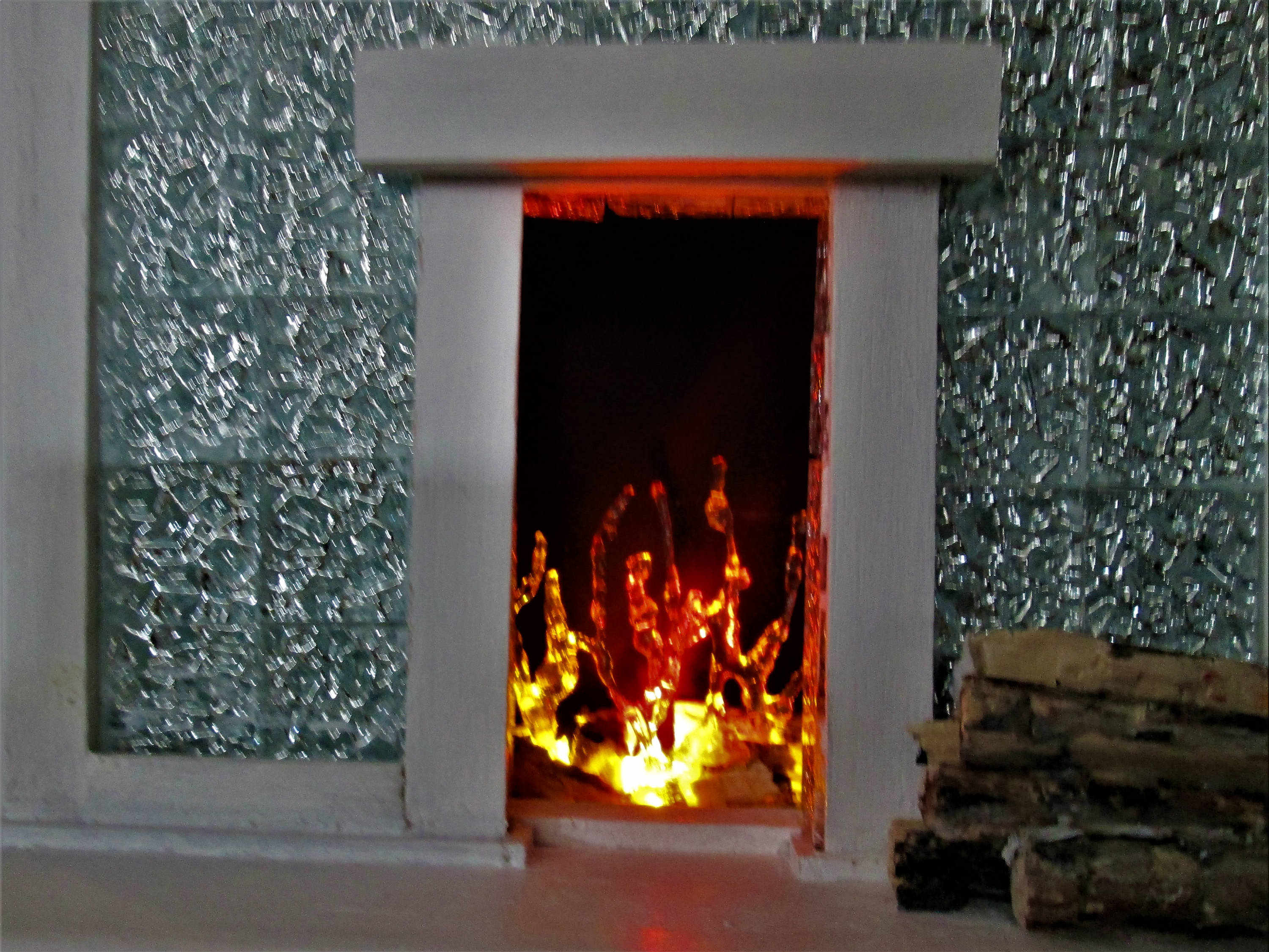 112 scale dollhouse fireplace unique fireplace, led flame fireplace