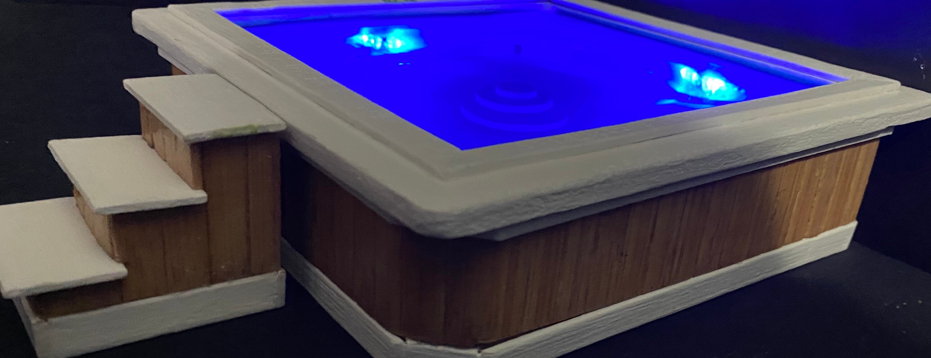 Miniature Hot Tub with lights.