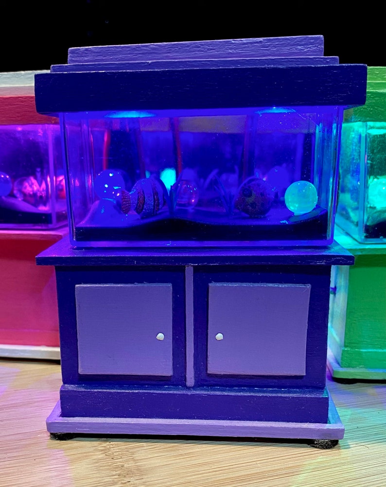 112 Dollhouse Aquariums Miniature Aqauriums Miniature Fish Etsy
