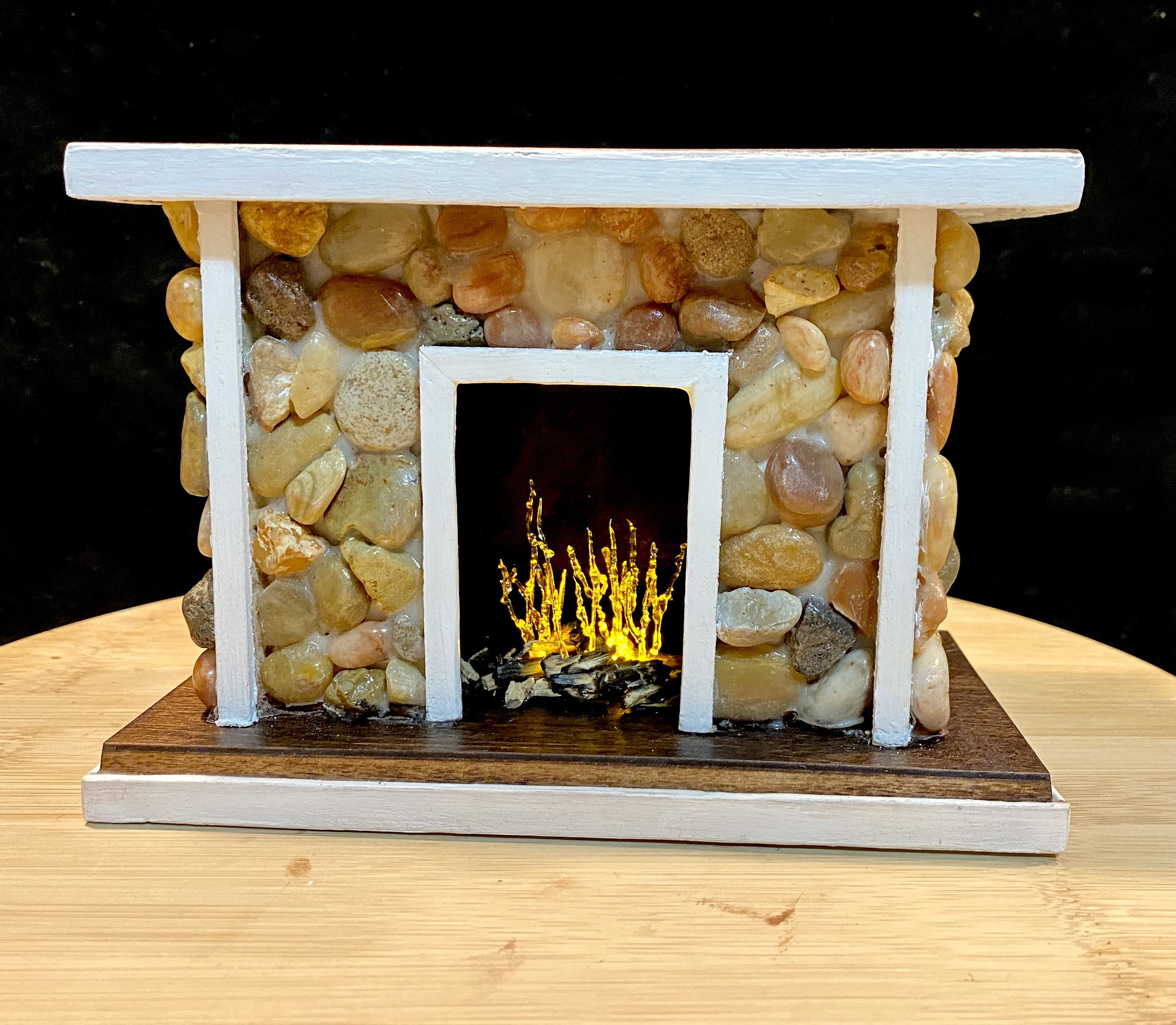 Over sized 112 Dollhouse fireplace, stone fireplace, miniature