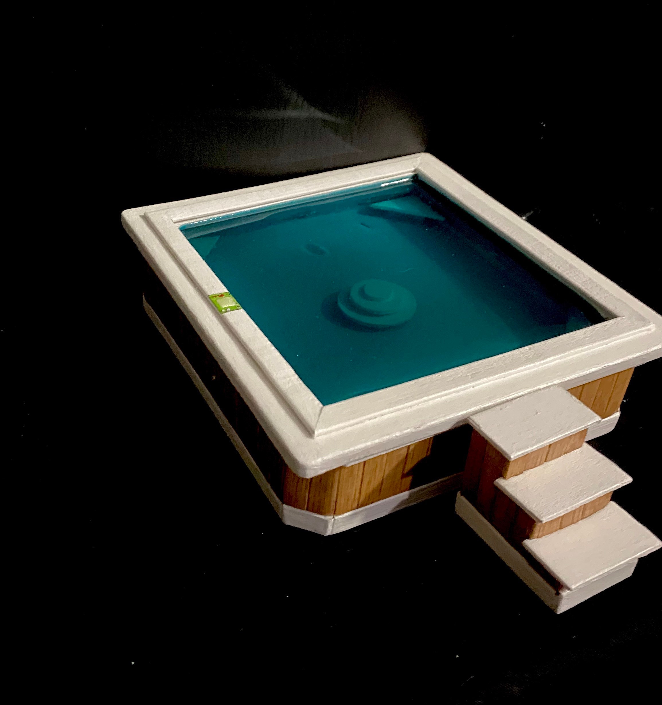 Miniature Hot Tub with lights.