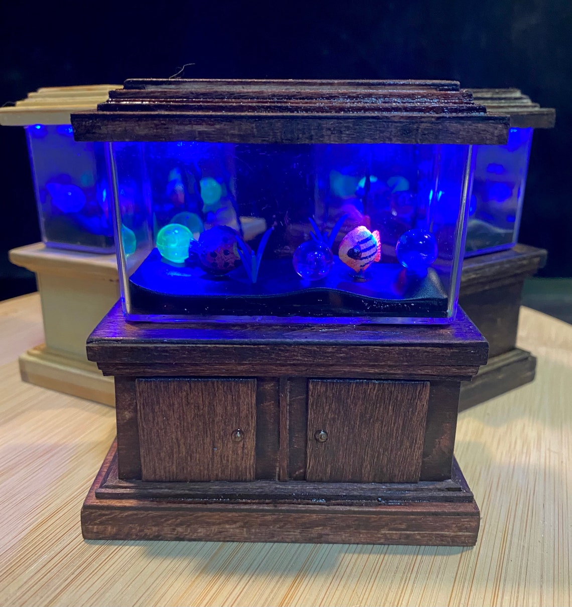 112 Dollhouse aquariums with a wood stain finish miniature Etsy