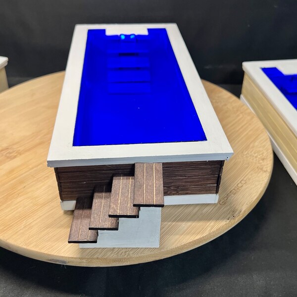 Brand New Model. Miniature swimming pool with lights.