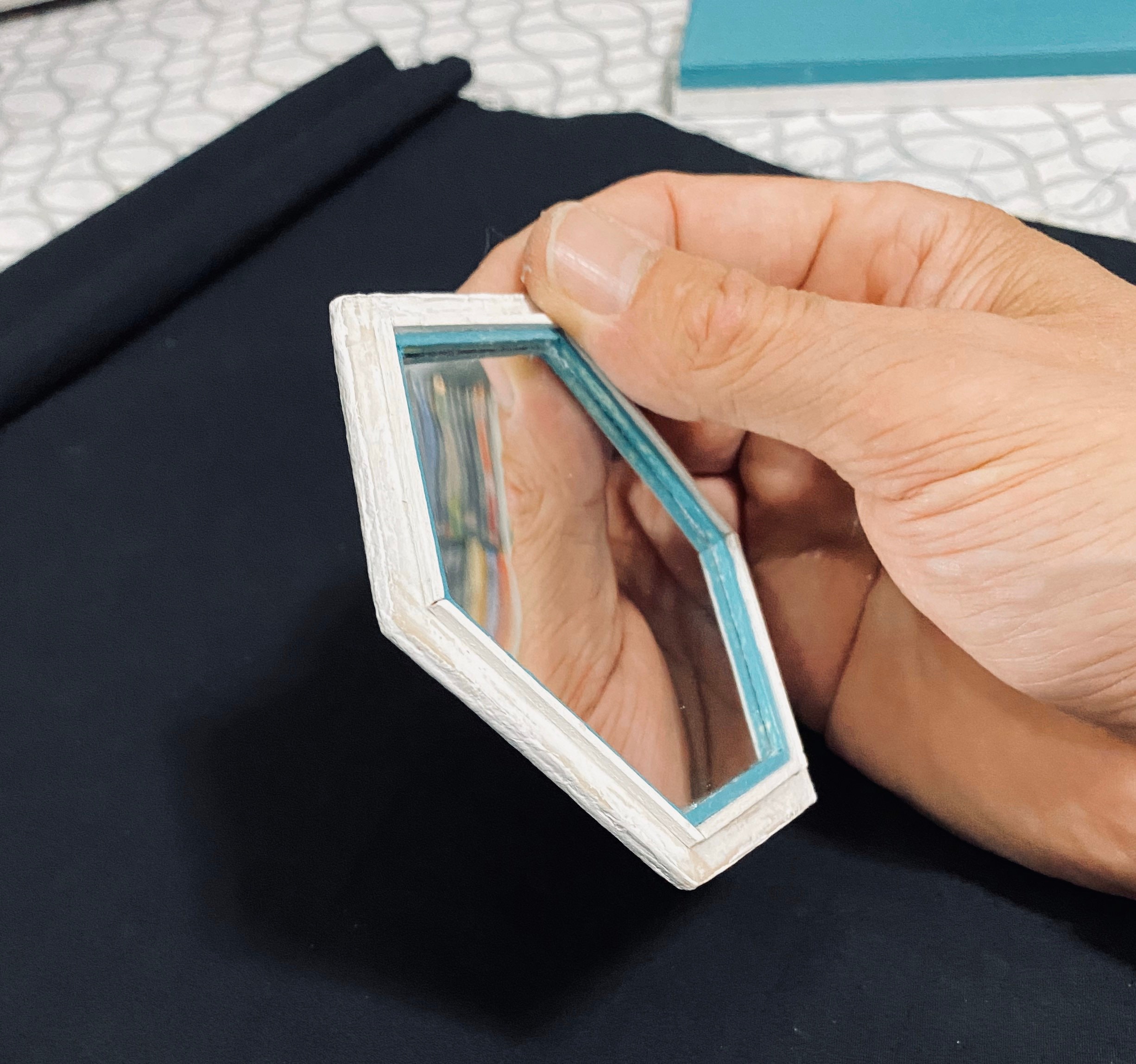 Dollhouse miniature mirror