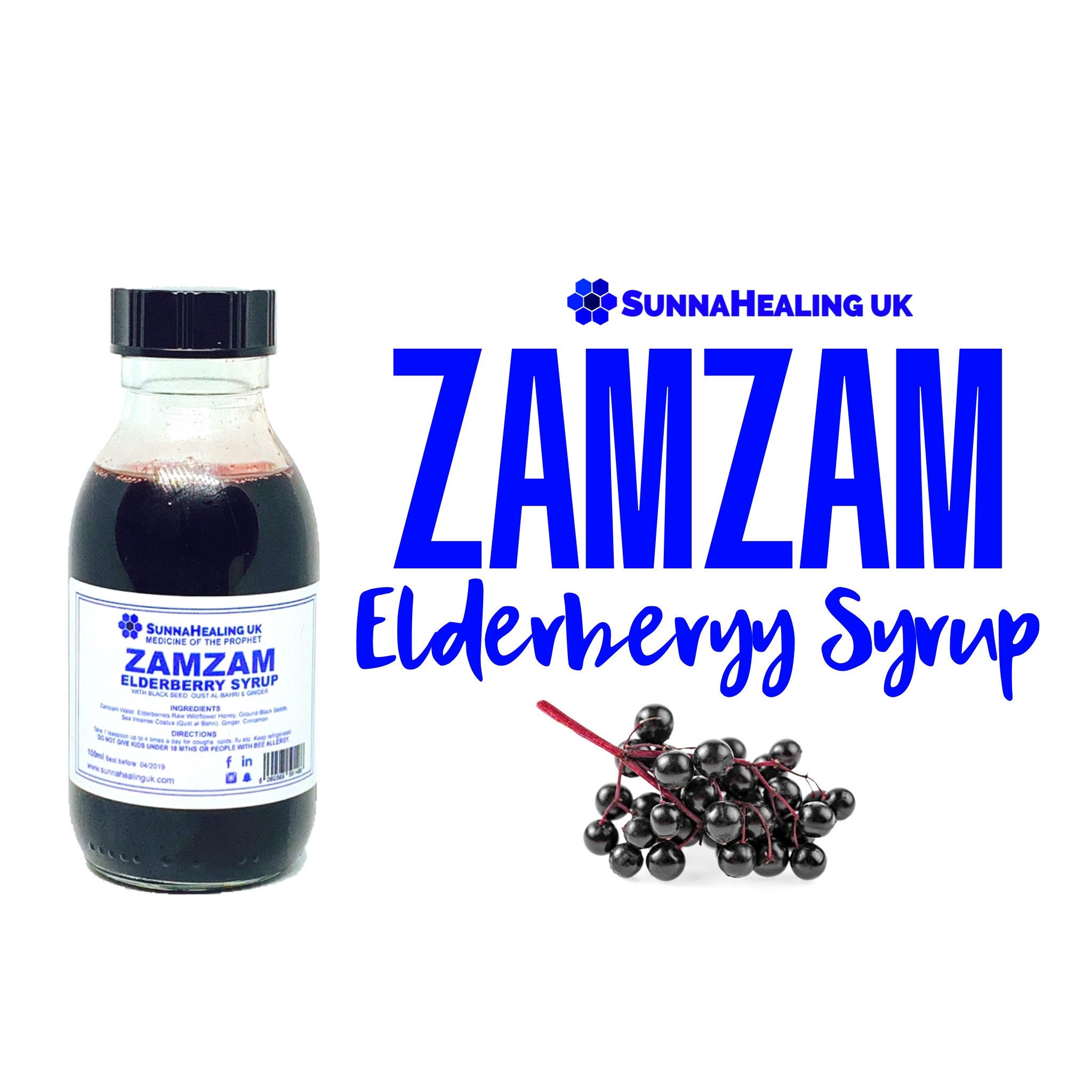 Zamzam Elderberry Syrup with Black Seed, Qust al-Bahri & Ginger