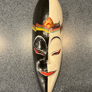 Old wooden mask.