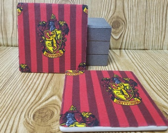 Wizard School House Decoupage Coaster Set