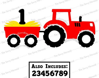 Download Free Farm Tractor Birthday Svg Farm Tractor Svg File Farm Birthday Etsy SVG Cut Files
