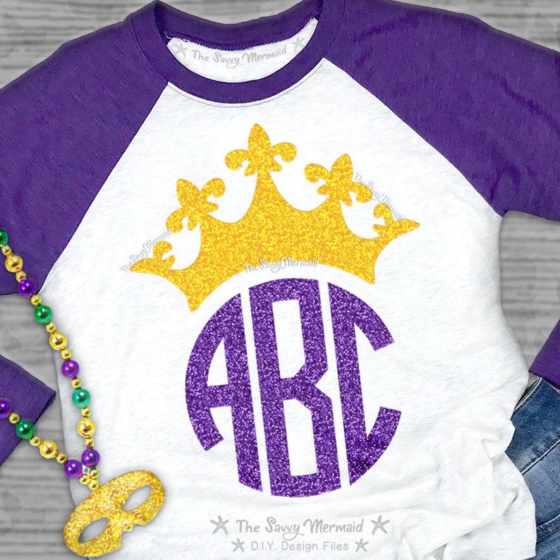 Download Mardi Gras Svg file Mardi Gras Monogram SVG Crown Monogram Svg | Etsy