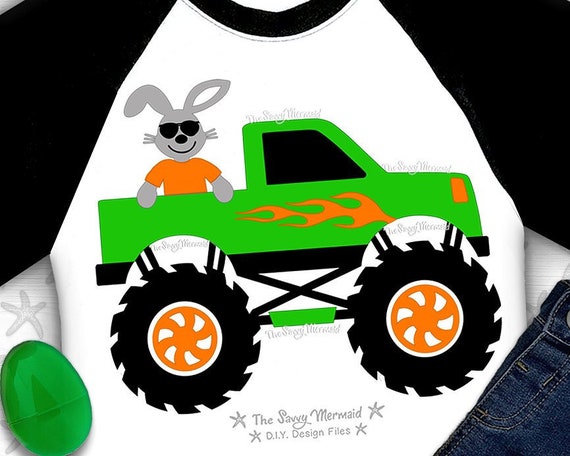 Easter Bunny Truck Svg Boys Easter Svg File Bunny Face Svg Etsy