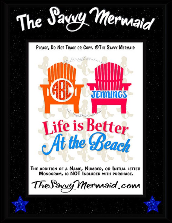 Download Beach SVG file Summer SVG Monogram Beach Chair Svg Cut ...