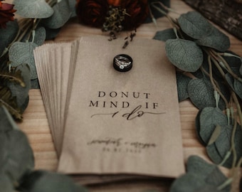 Donut Mind If I do Bags| Donut Favor Bag | Wedding Favor Bags | Personalized Wedding Favor Bags, Custom Favor Bags | Favor Bags Wedding |