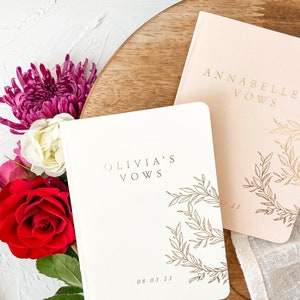 Wedding Vow Book Wedding Vow Books Personalized Vow Books Marriage Vow Books Wedding Vow Booklets Personalized Vows Set of 2 Books His Hers