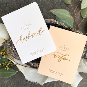 Set of Two Vow Books | A Letter To My Husband/Wife, Love Letters, Modern Vow Books, Wedding Keepsake