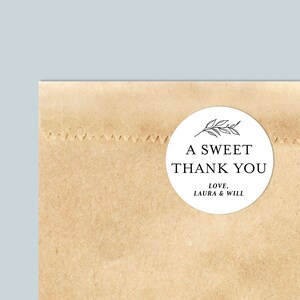 Round 1.5 inch Custom Wedding Favor Bag Stickers, Wedding favor stickers, Coffee favors, Party Favor Sticker Wedding Stickers for Favor Bags