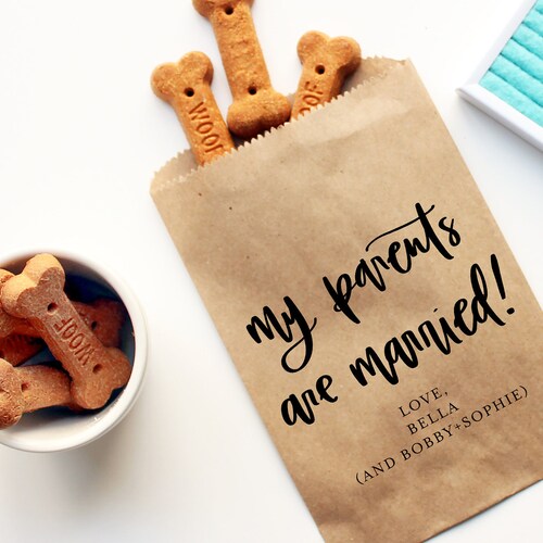 Dog Treat Favor Bag Dog Treat Bags for Wedding Wedding Etsy